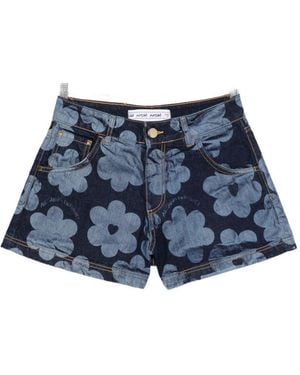 ALESSANDRO ENRIQUEZ Denim-Baumwollshorts - Blau