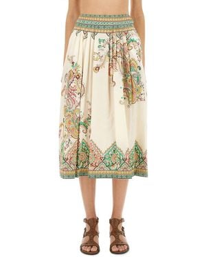 Etro Midi Skirt With Stylish Print For - Multicolour