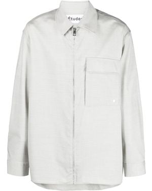 Etudes Studio Hemd Mit Reißverschluss - Weiß