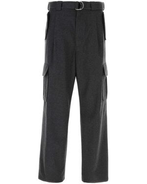 Prada Graphite Wool Cargo Pant - Black