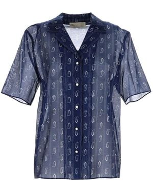 Tory Burch "Paisley" Print Shirt - Blue