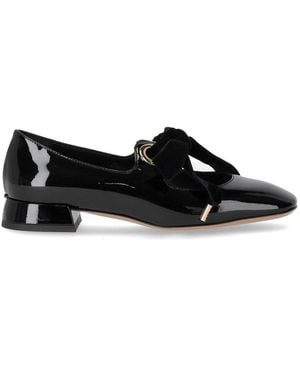 A.Bocca Patent Leather Mary Jane Flats - Black
