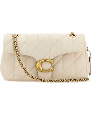 COACH Ivory Leather Tabby 26 Shoulder Bag - Natural