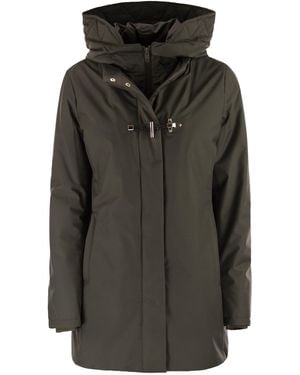 Fay Technical Gabardine Toggle Mantel - Schwarz