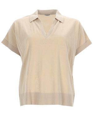 Aspesi Shirt With Polo Collar - Natural