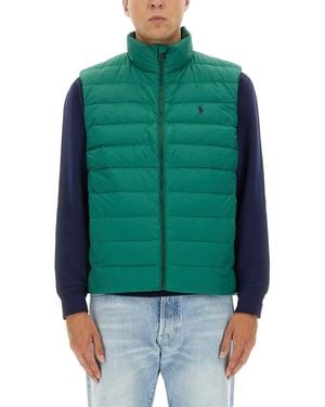 Polo Ralph Lauren Sleeveless Logo Jacket - Green