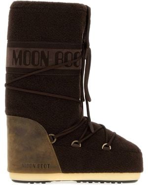Moon Boot Icon Mini Felt Boots - Black