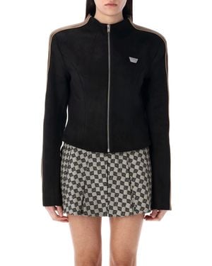 MISBHV Faux Suede Moto Jacket - Black