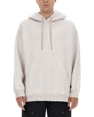 MSGM Msgm Cotton Hoodie - White