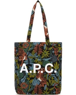A.P.C. Multicolour Open Top Handtas - Zwart