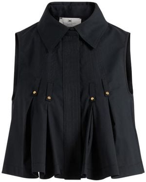 Elisabetta Franchi Popeline Shirt - Black