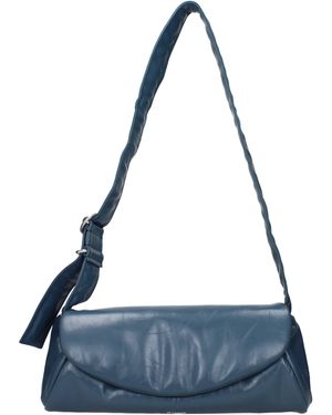 Jil Sander Cannolo Shoulder Bag Leather/Aviation - Blue
