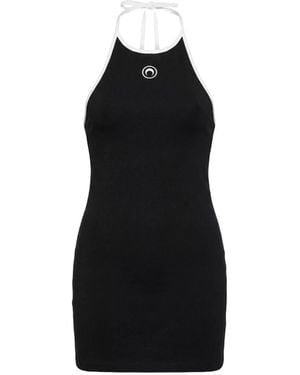 Marine Serre Moon Short Dress - Black
