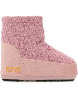 Moon Boot Mb X Gir Icon Low Nolace Knit Rose - Pink