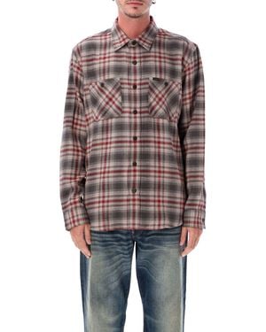 Filson Plaid Button-Up Shirt With Chest Pockets - Blue