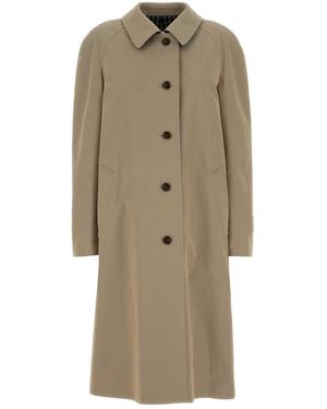 Miu Miu Gabardine Reversible Trench Coat - Natural