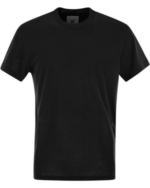 PT Torino Seide und Baumwoll -T -Shirt - Schwarz