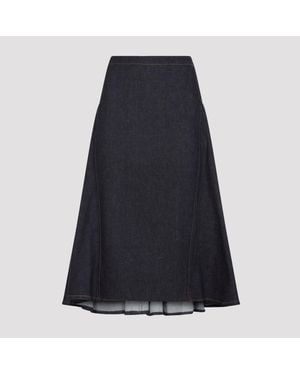 Jacquemus La Jupe De-Nimes Lavoir Cotton Midi Skirt - Blue