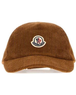 Moncler Caramel Stretch Corduroy Baseball Cap - Brown