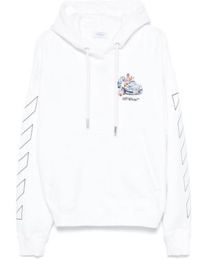 Off-White c/o Virgil Abloh Hoodie Met Geborduurd Logo - Wit