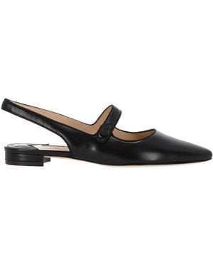 Manolo Blahnik Campariflatsli Slingback Flat Pumps - Black