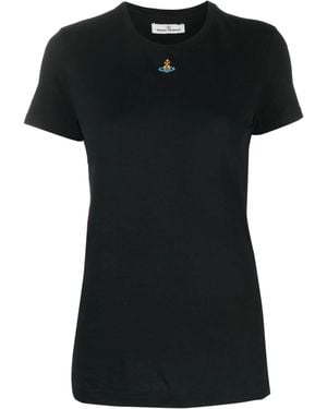 Vivienne Westwood Logo Cotton T-Shirt - Black