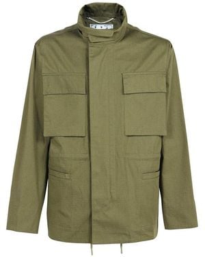 Off-White c/o Virgil Abloh Giacca Arrow Field in cotone - Verde
