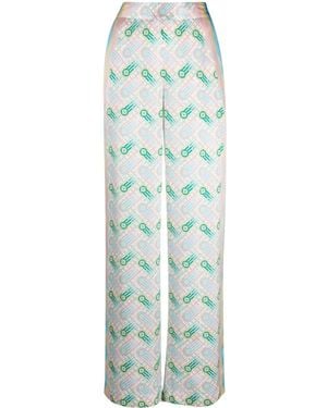 CASABLANCA Ladies Ping Pong Silk Pants - Multicolor