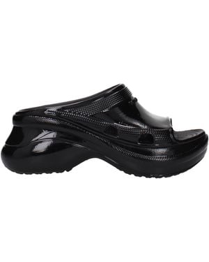 Balenciaga T Shirts And Socks Swimming Pool Crocs Rubber - Black