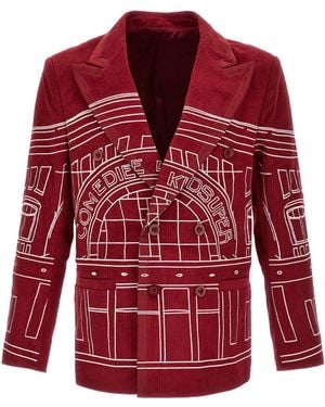 Kidsuper Corduroy Blazer Jackets - Red