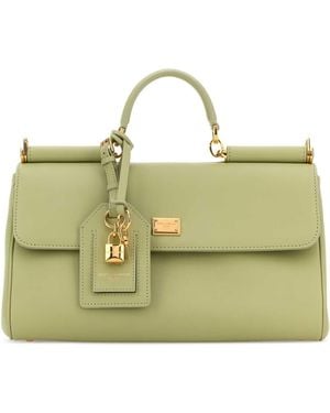 Dolce & Gabbana Pastel Green Leather My Sicily Handbag