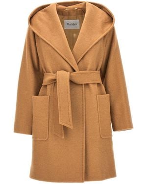 Max Mara Jas Met Ceintuur - Bruin