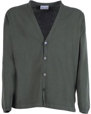 Sette Fili Cashmere Cardigan M/Lunga Fondo Tubolare Con Spacchi - Black