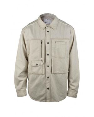 Isabel Marant Off- Denim Jacket With Exposed Seams - Grey