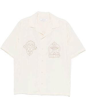Maison Kitsuné Parisian Monuments Resort Shirt - White