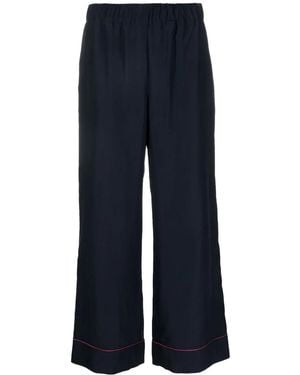 P.A.R.O.S.H. Straight-Leg Cropped Trousers - Blue