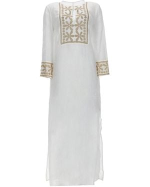 120% Lino Linen Mini Dress - White