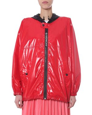 Givenchy Hooded Wind Jacket - Red