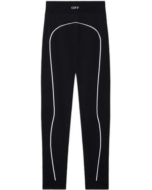 Off-White c/o Virgil Abloh Logo Nylon Leggings - Black
