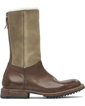 Moma "Rick" Stiefeletten mit Reißverschluss - Braun