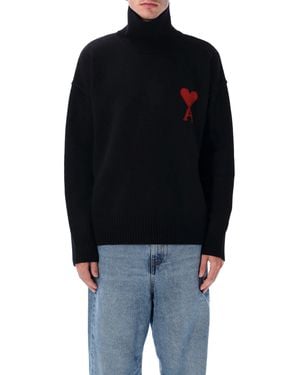 Ami Paris Ami París Sweaters Black - Azul