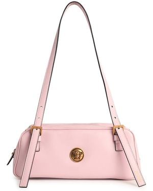 Versace 'Emblème' Nappa Leather Bowling Bag - Pink