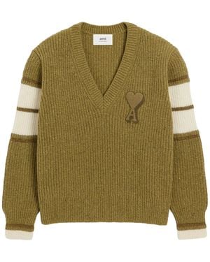 Ami Paris I'm Naar Paris Sweater College Gaan. - Groen