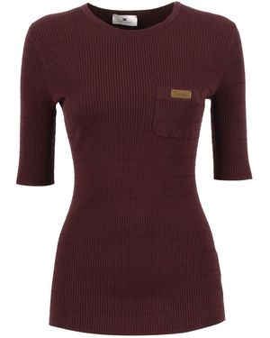 Elisabetta Franchi Maglia Trikot - Lila