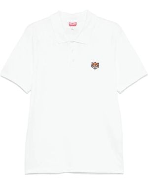 KENZO Happy Tiger Polo Shirt With Embroidery - White
