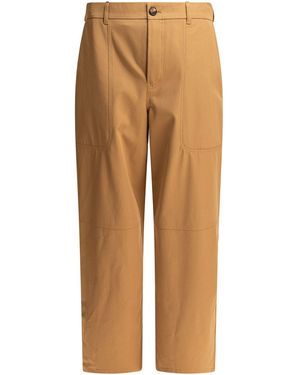 Loewe Cargohose aus Baumwolle und Seide - Natur