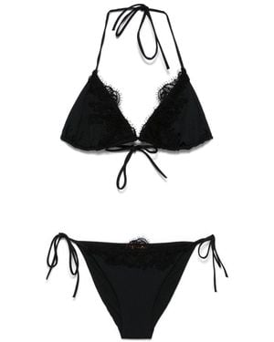 Ermanno Scervino Triangle Bikini Set - Black