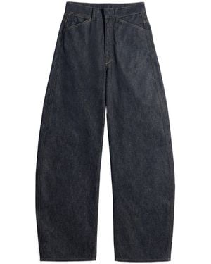 Lemaire Geschwungene -Hose mit hoher Taille - Blau