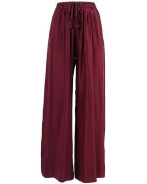forte_forte Pantalone Coulisse Habotai Seta - Red