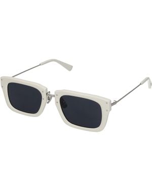 Jacquemus Damens Sonnenbrille Acetat Weiß/Silber - Blau